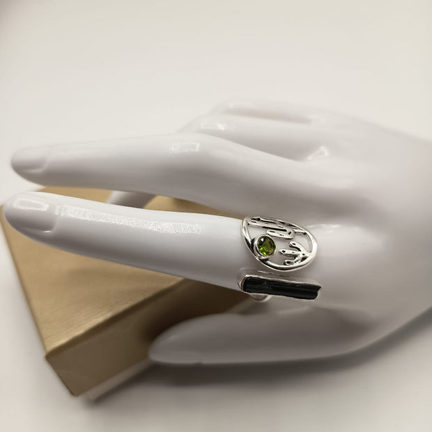 Anello Combo Peridoto e Tormalina