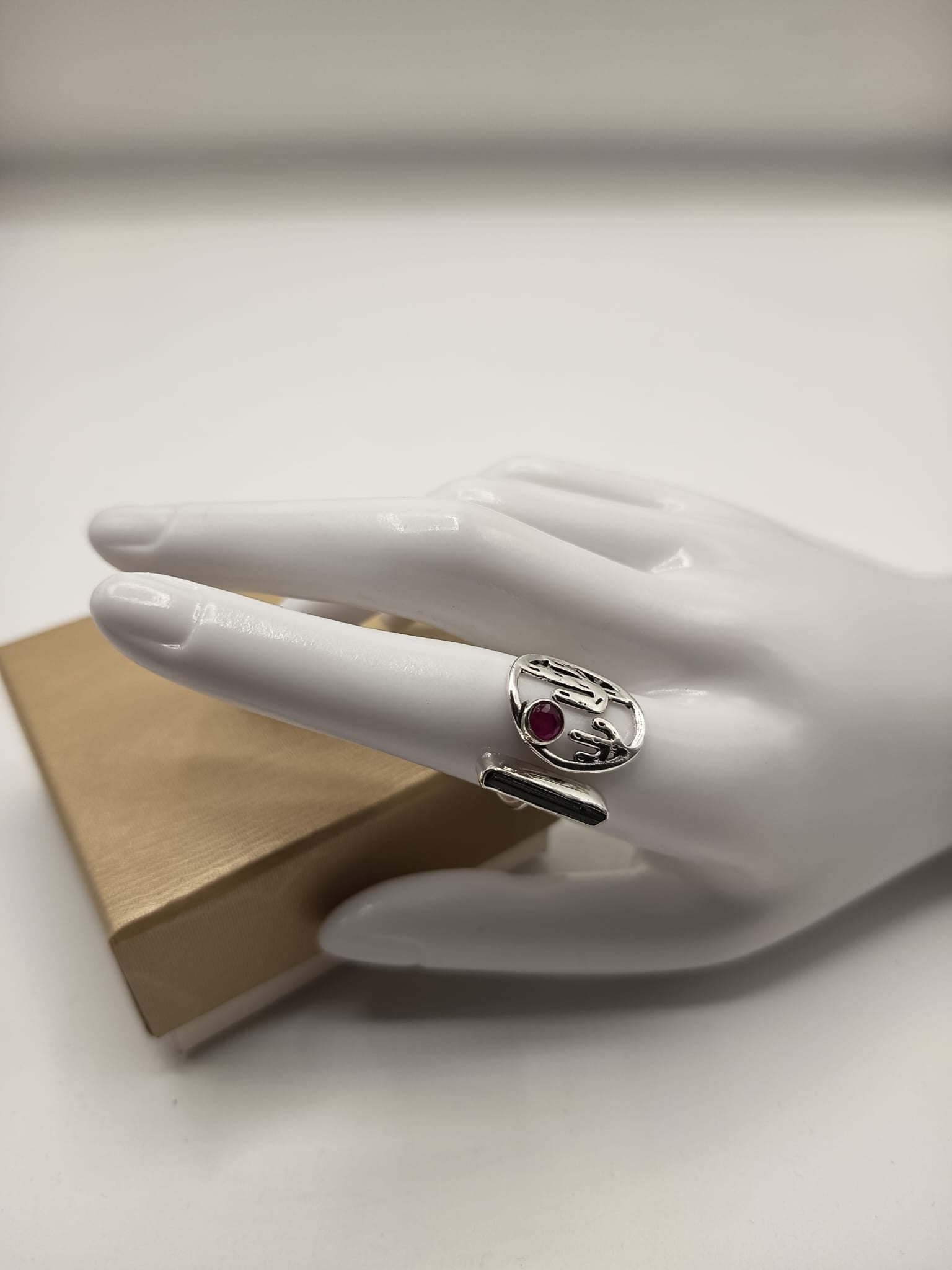 Garnet and Tourmaline Combo Ring
