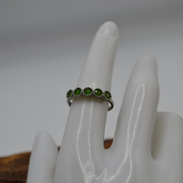 Anello con linea Diopside