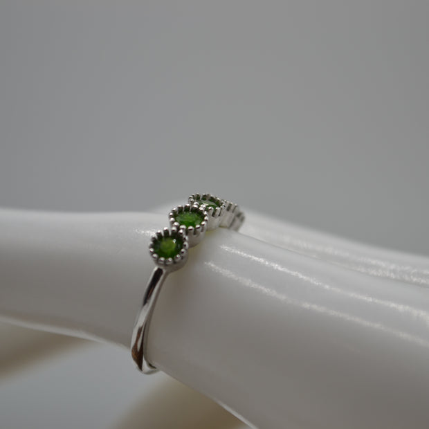 Anello con linea Diopside