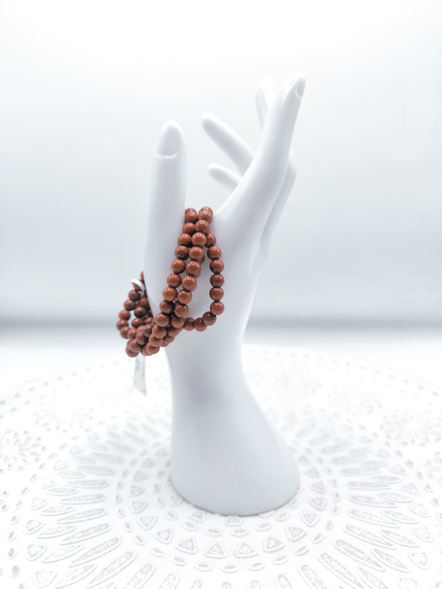 Bracciale in Diaspro Rosso 6 millimetri