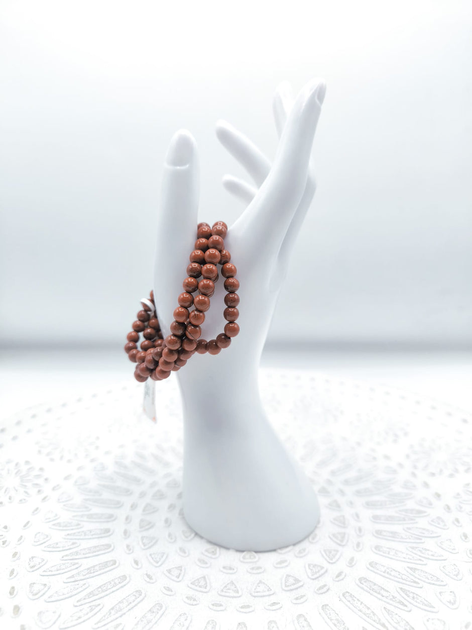 Bracciale in Diaspro Rosso 6 millimetri
