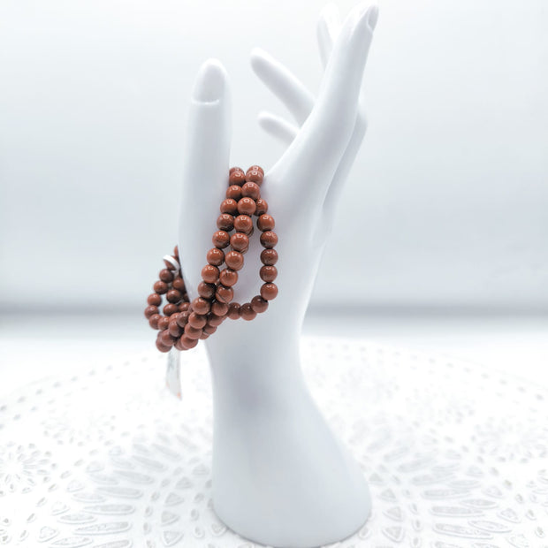 Bracciale in Diaspro Rosso 4 millimetri