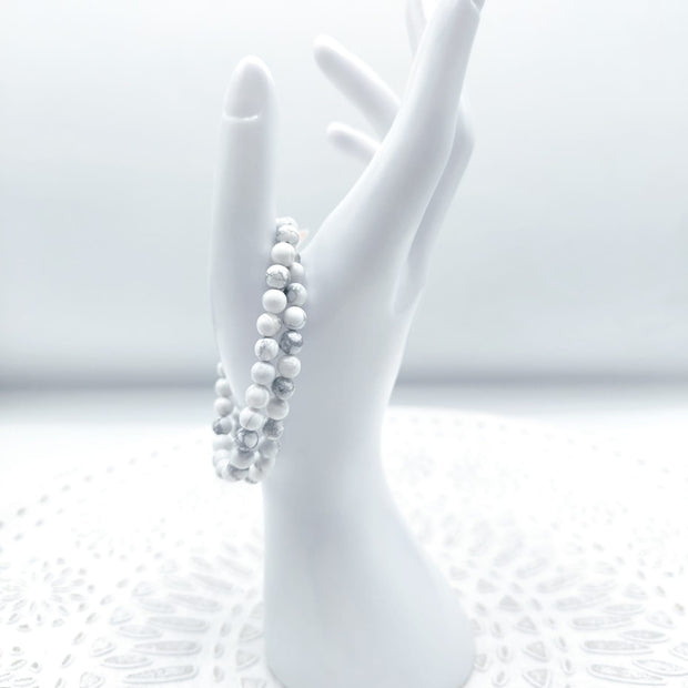 Bracciale in Howlite 4 millimetri