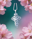 Collana Unalome e Fiore di loto