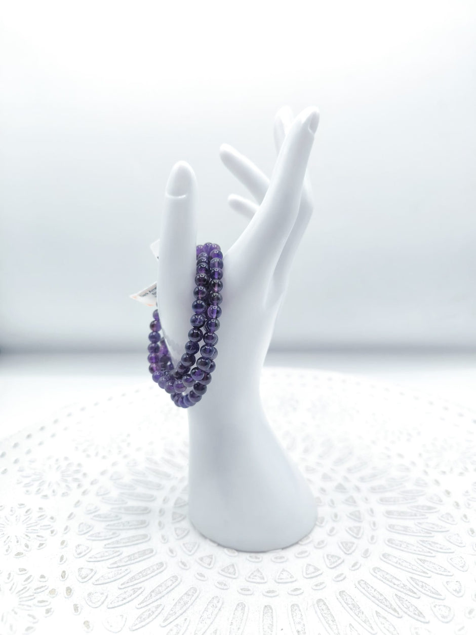 Bracciale in Ametista 6 millimetri