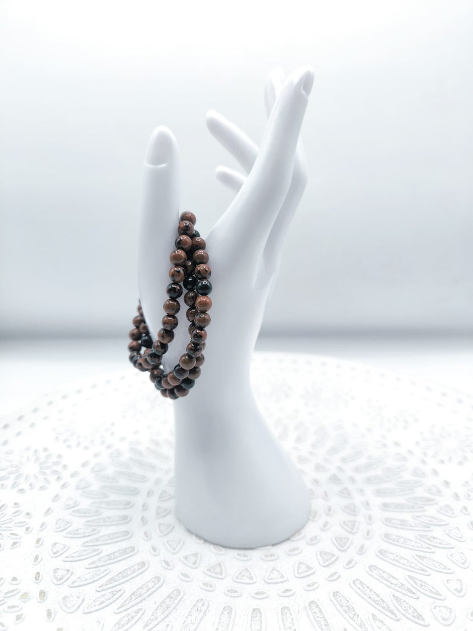 Bracciale in Ossidiana Mogano 4 millimetri