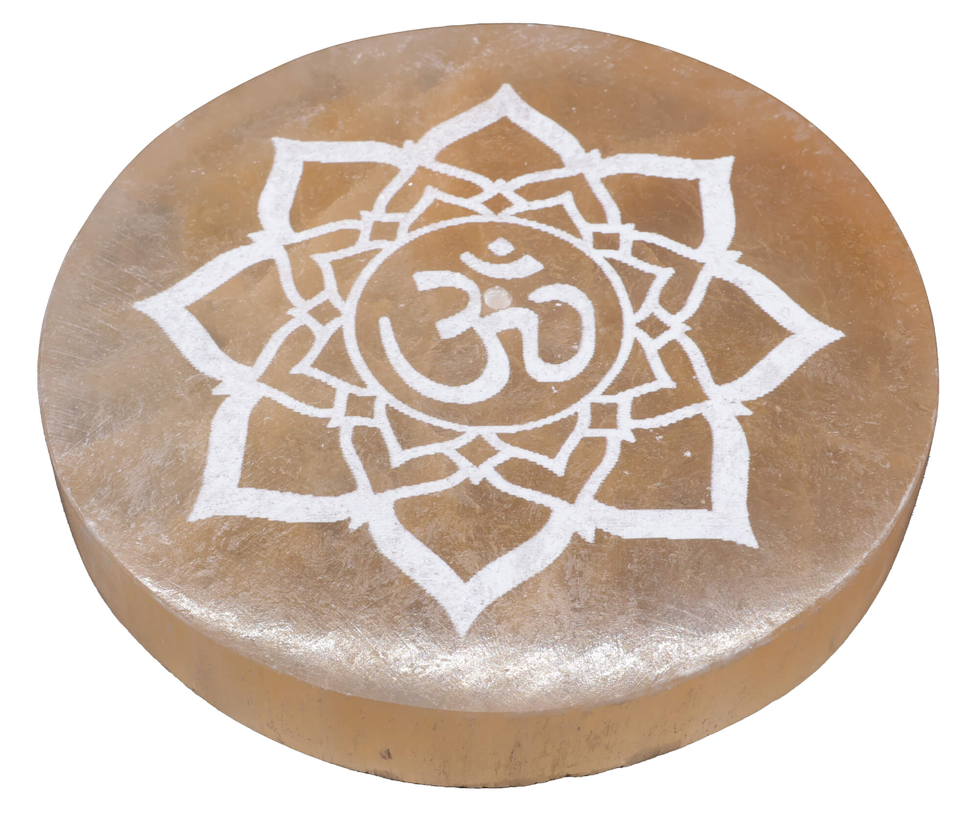Piatto di Selenite arancione Ohm