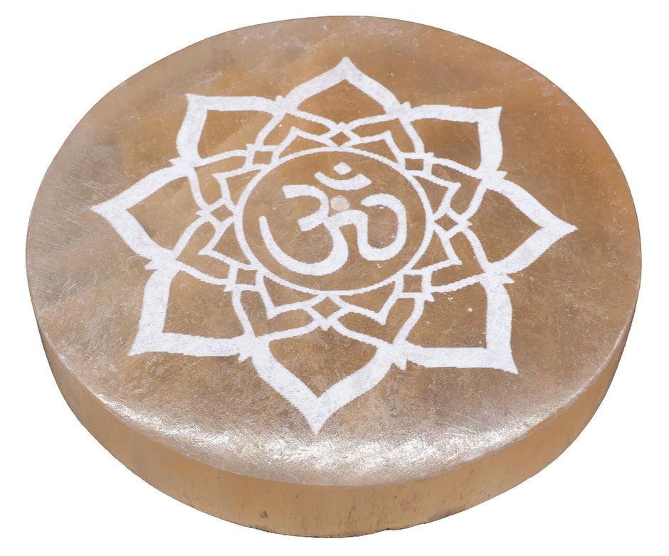 Piatto di Selenite arancione Ohm