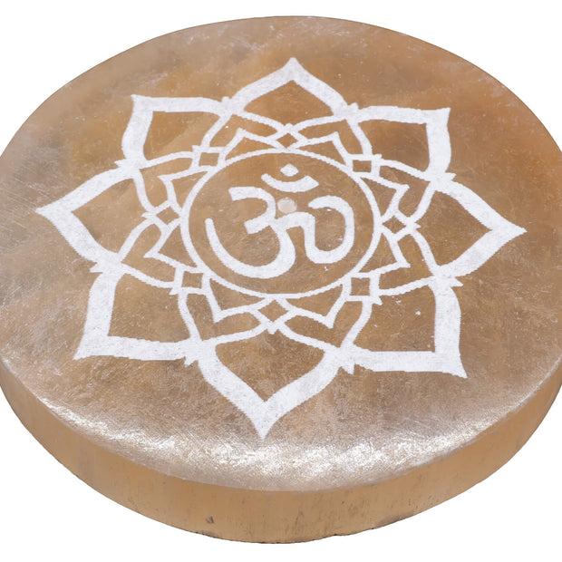 Piatto di Selenite arancione Ohm
