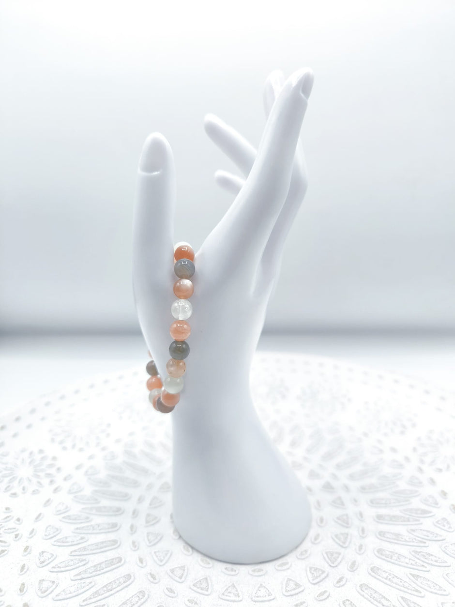 Multicolor Moonstone Bracelet 6mm