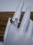 Anello combo Cristallo di rocca e Peridoto