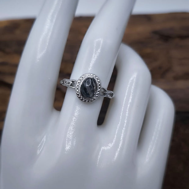 Anello con Quarzo Tormalinato