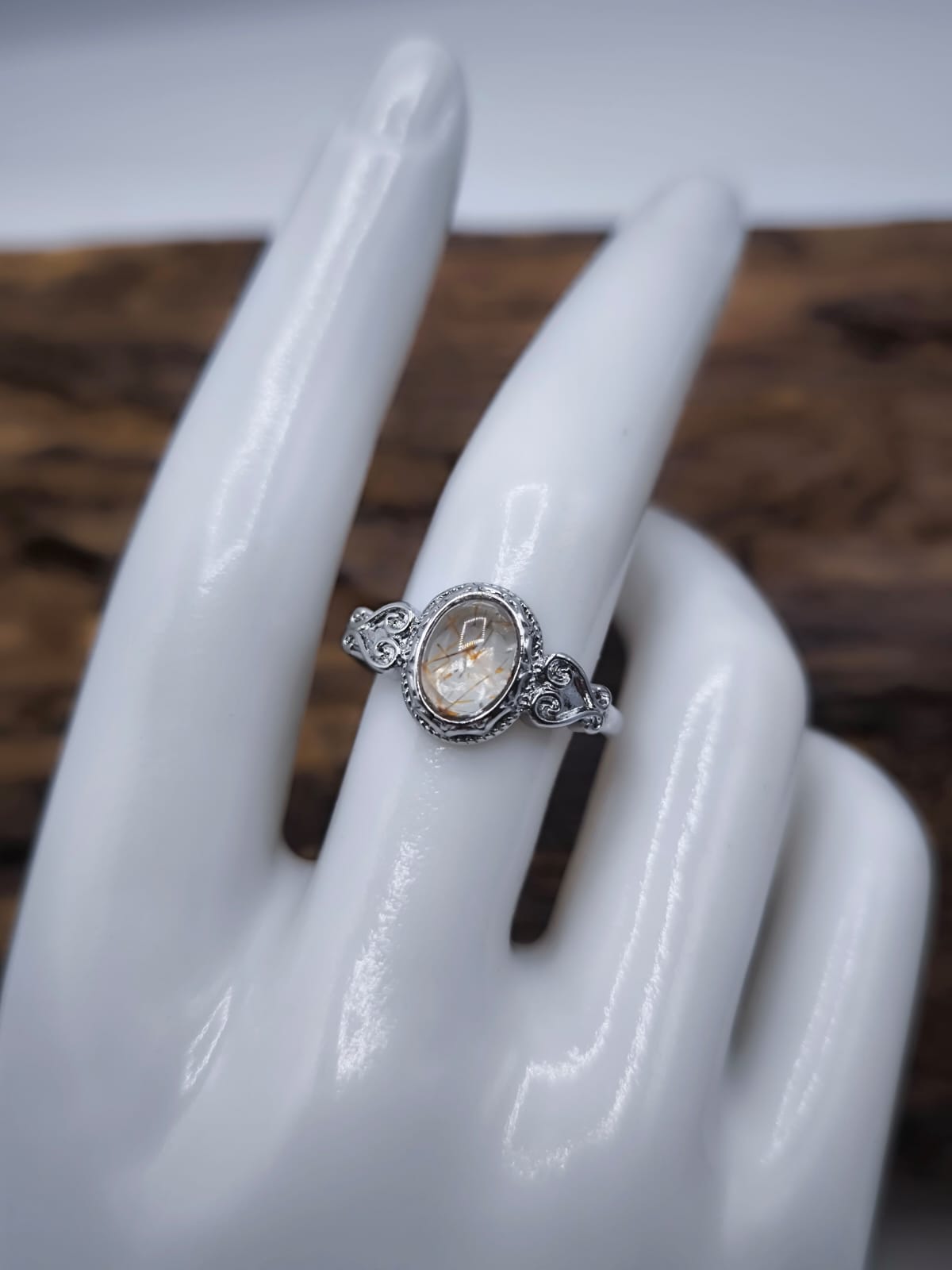 Anello con Quarzo rutilato