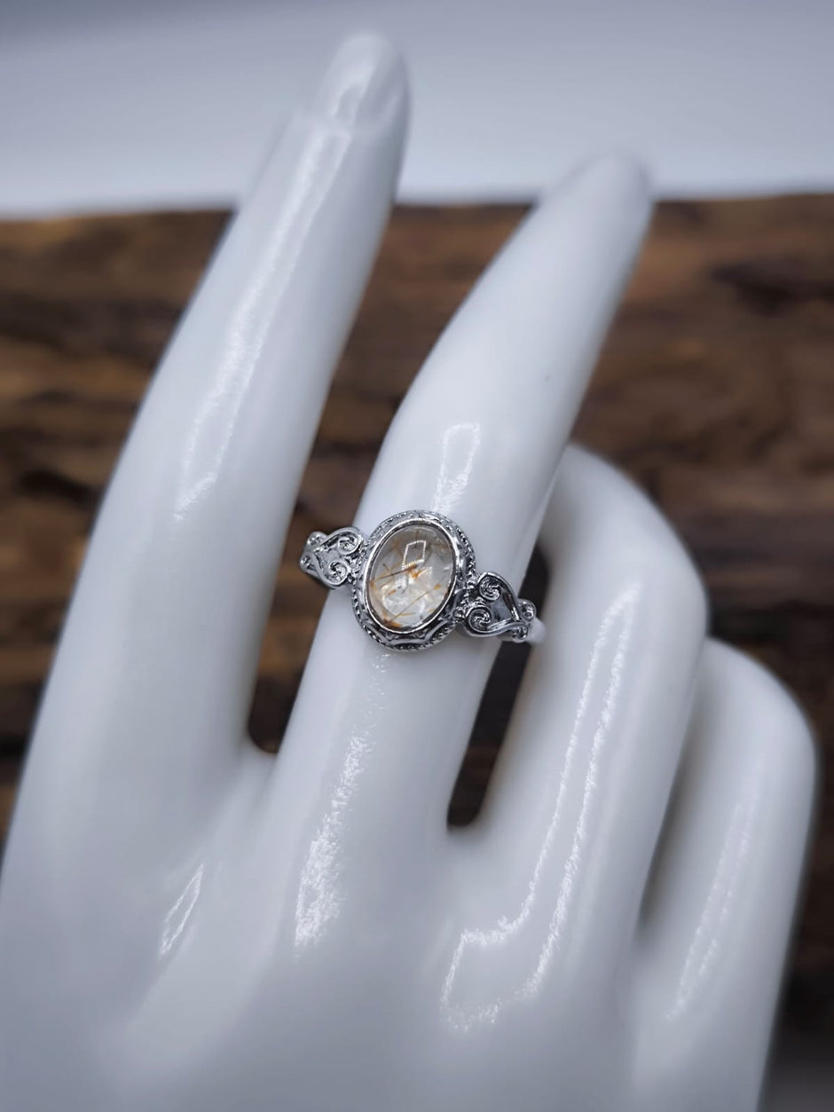 Anello con Quarzo rutilato