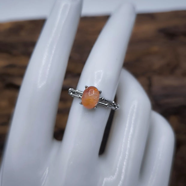 Anello con Quarzo Ematoide