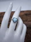 Anello con cuore di Larimar