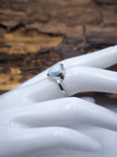 Anello con cuore di Larimar