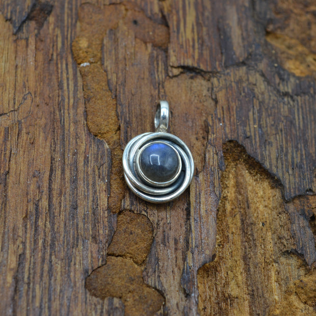 Pendente Galaxy Labradorite verde/cobalto