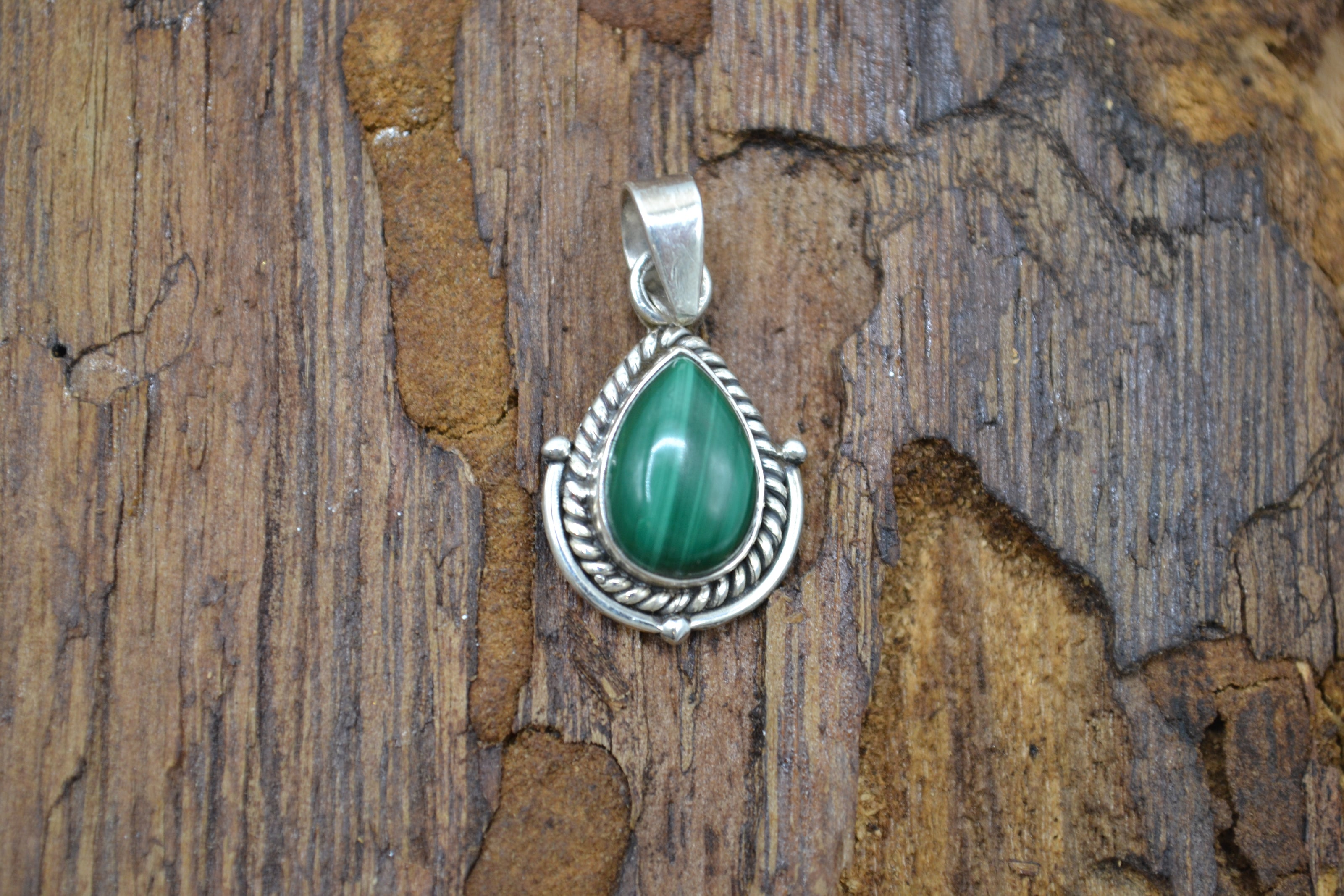 Pendente Goccia Malachite