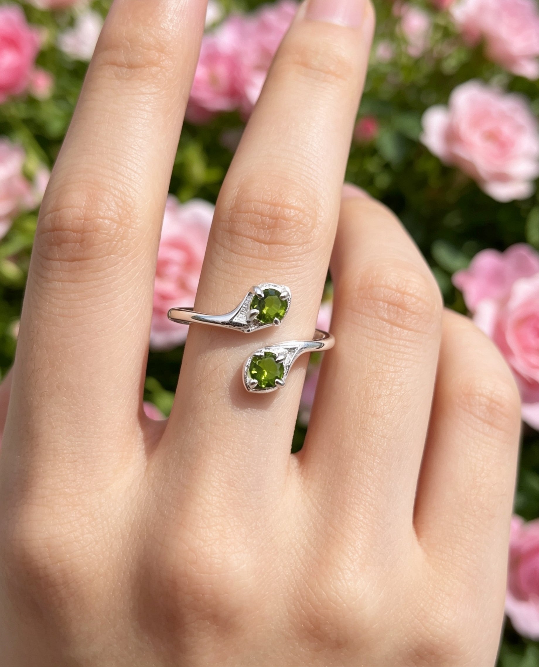 Anello Snake Peridoto