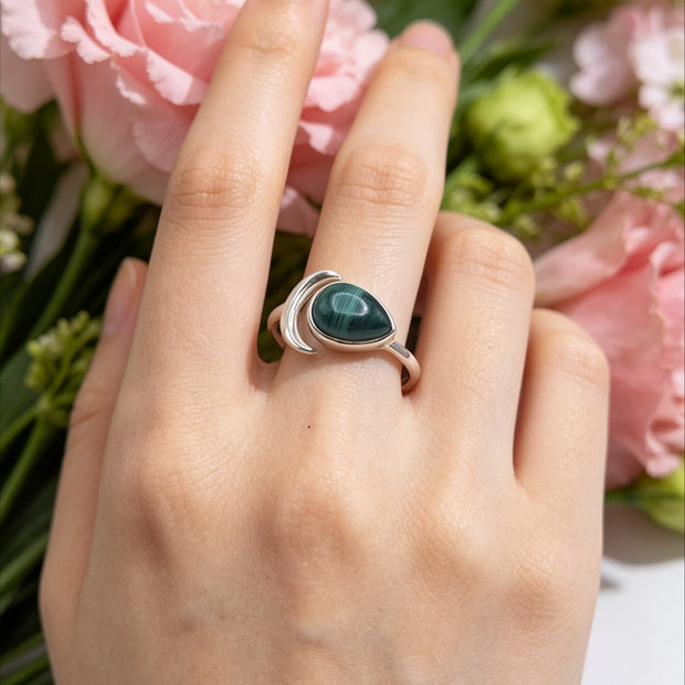 Anello Luna 🌙 Malachite