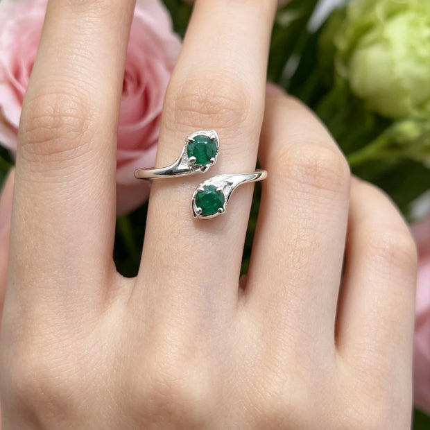 Anello Snake Radice di Smeraldo