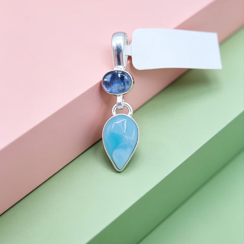 Ciondolo Combo Cianite + Larimar