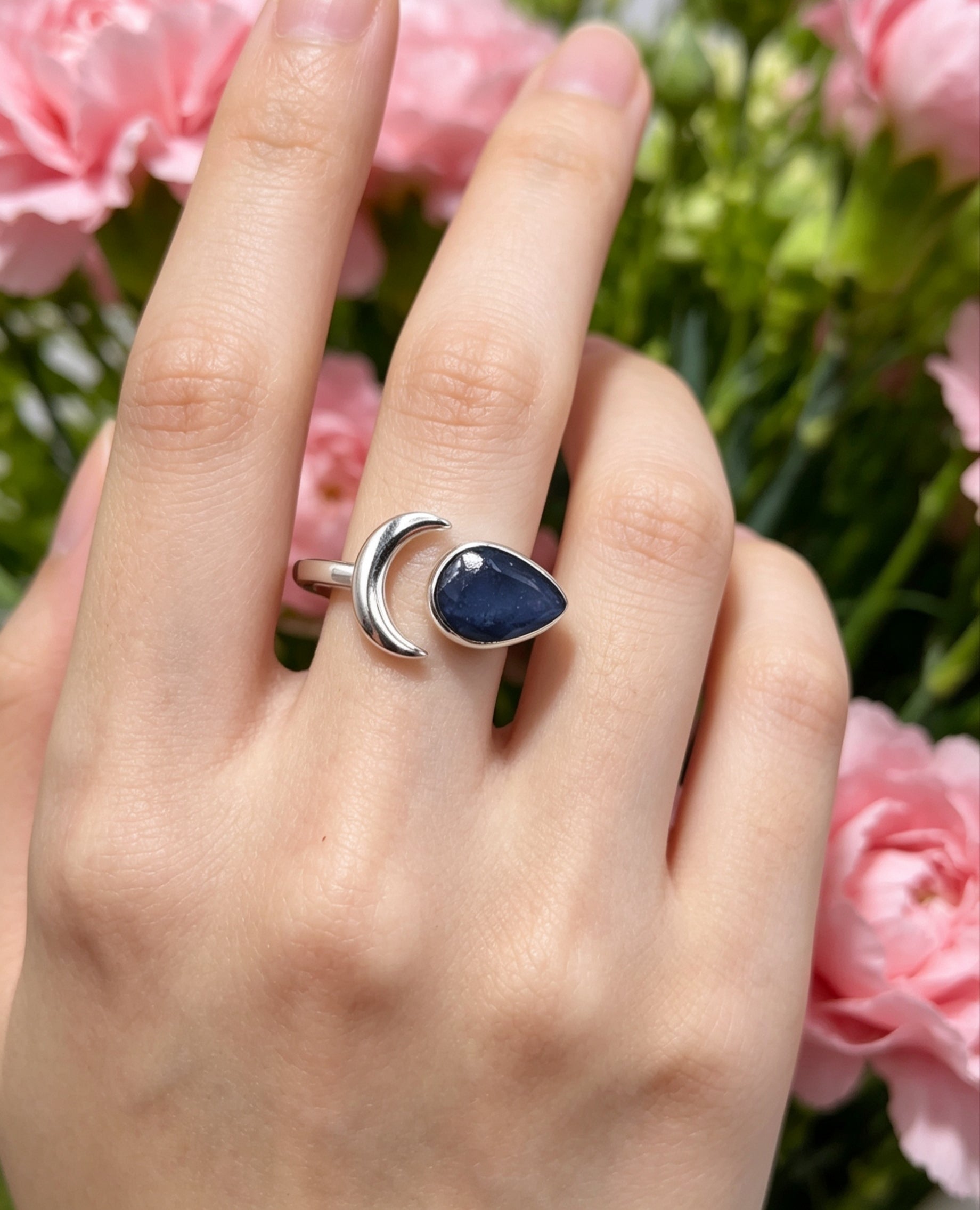 Anello Luna 🌙 Radice di Zaffiro