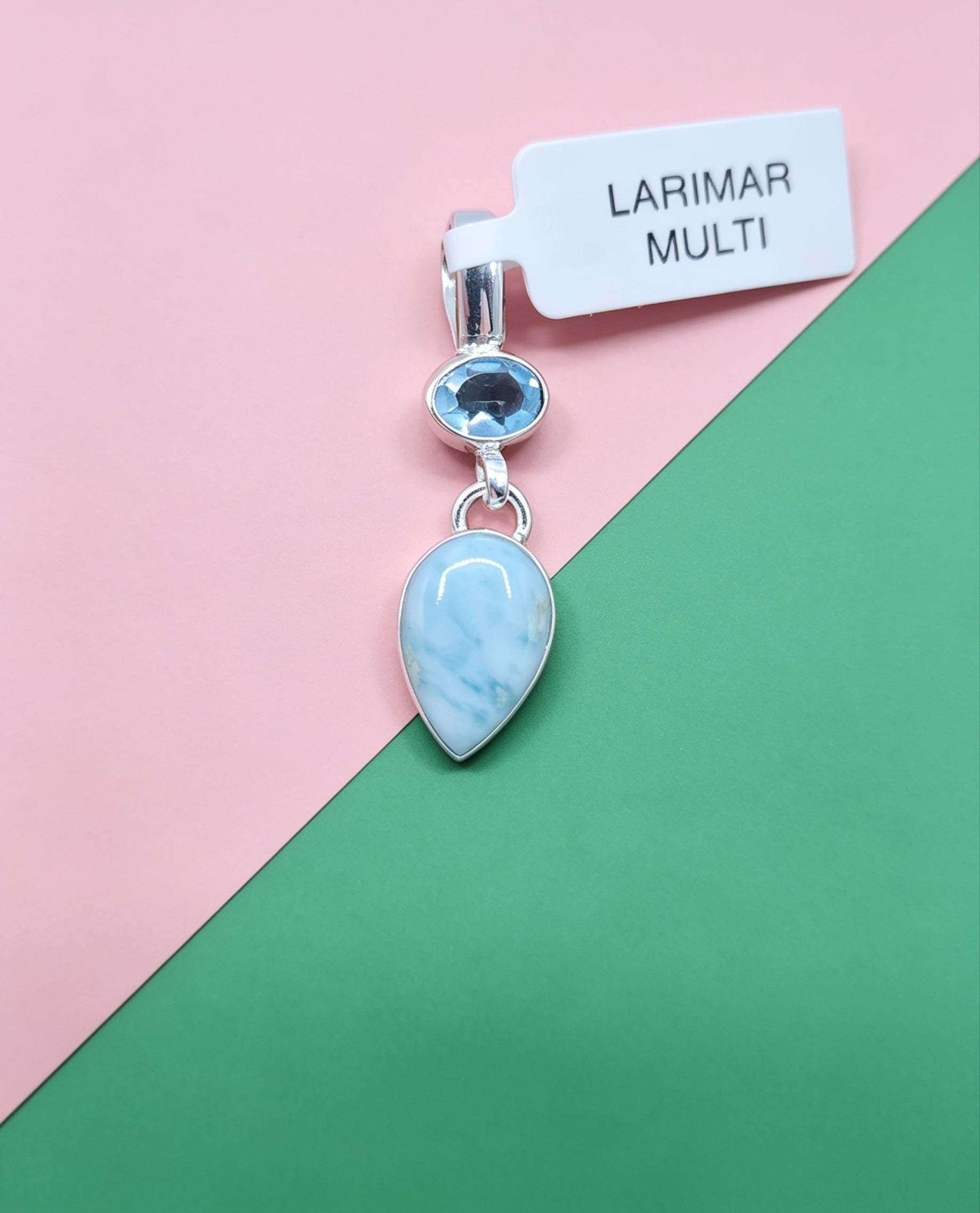 Ciondolo Combo Topazio + Larimar