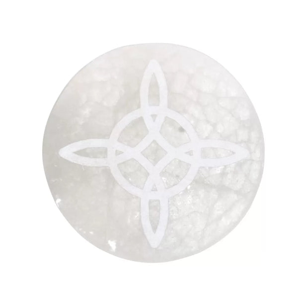 Piatto di Selenite Nodo della strega